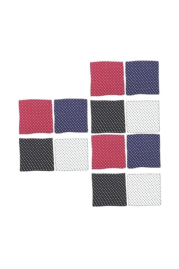 minkissy 12 Pcs Polka Dot Carré Écharpe Satin Cheveux Cravates Satin Hijab Léopard Bandeau Carré Foulard Foulard De Soie Carr