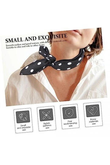 minkissy 12 Pcs Polka Dot Carré Écharpe Satin Cheveux Cravates Satin Hijab Léopard Bandeau Carré Foulard Foulard De Soie Carr