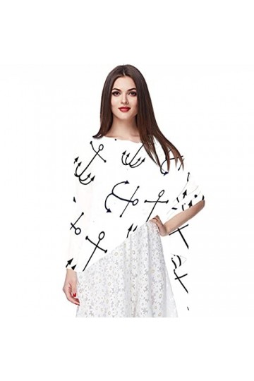 FVQL Châle pour foulard en soie pour femme, hameçon modèle sans couture