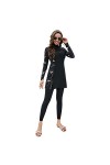 Deux Pièces Maillot de Bain Musulman pour Femme Burkini Modeste Maillot de Bain Islamique Arabe Maillot de Bain à Manches Lon