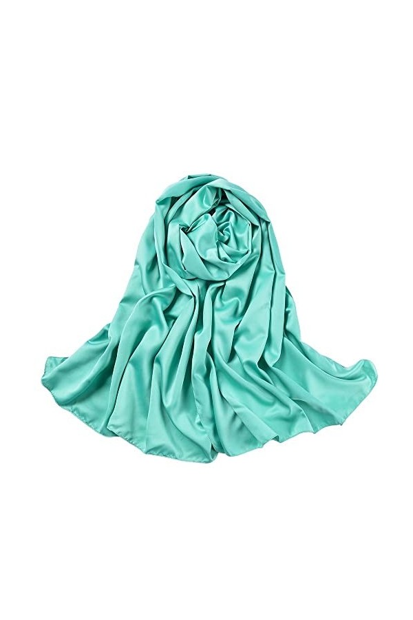Echarpes Et Foulards Femme Femmes écharpes écharpes écharpes châles châles enveloppements de couleur solide satin satin satin