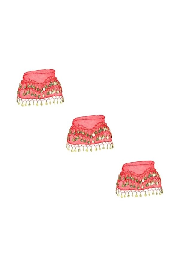 Abaodam 3 Pièces Chaîne De Taille Fajas Para Mujeres Ceintures De Femme Foulards pour Femmes Habillées Polyester Sequin Hanch