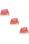 Abaodam 3 Pièces Chaîne De Taille Fajas Para Mujeres Ceintures De Femme Foulards pour Femmes Habillées Polyester Sequin Hanch