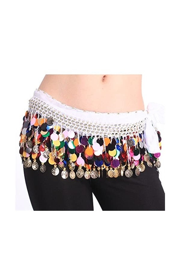 XIDUO Charme 1 pcs Ventre de Danse Ceinture Ventre Danse Hip Foulard Foulard Femme Ventre Danse Mousseline de Mousseline de M