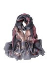 STORY OF SHANGHAI Femme Foulard 100% Soie de Mûrier Coloré Echarpe Léger Elégant Coupe Manuel Meilleur Cadeau pour votre Lady