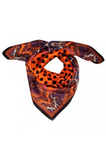 LORENZO CANA Foulard pour la femme – écharpe de 100% soie pour le printemps et l´été, carré avec les mesures de 70 x 70 cm – 