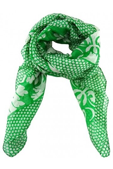 TigerTie - Foulard - À Fleurs - Femme - vert - Taille unique