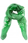 TigerTie - Foulard - À Fleurs - Femme - vert - Taille unique