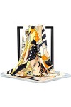 VelletteFoulard en Soie pour Femme,Echarpe Bandana avec Motif Coloré Feuille Soie Aimer Grand Carré Satiné Foulards