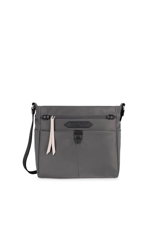Sac besace - Basic Sport Noir - Taupe - Galet