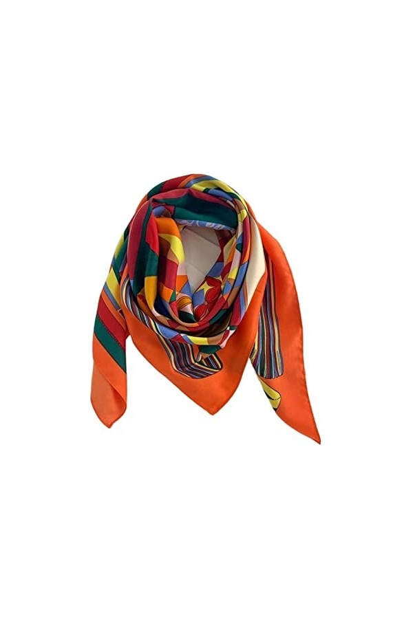 Echarpe Châle Foulard Etole Écharpes Dhiver Pour Femmes Imprimant Des Écharpes De Mode Pour Dames Foulard En Satin 90 * 90cm