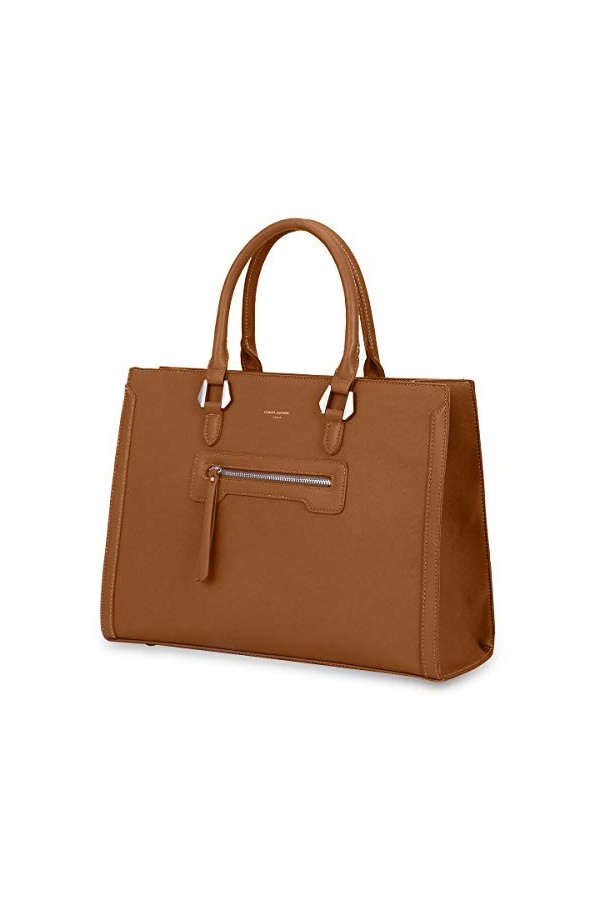 David Jones - Sac à Main Cours Lycée Femme - Grand Cabas Fourre-Tout Simili Cuir PU - Sac Elégant Ville Travail Poches Multip