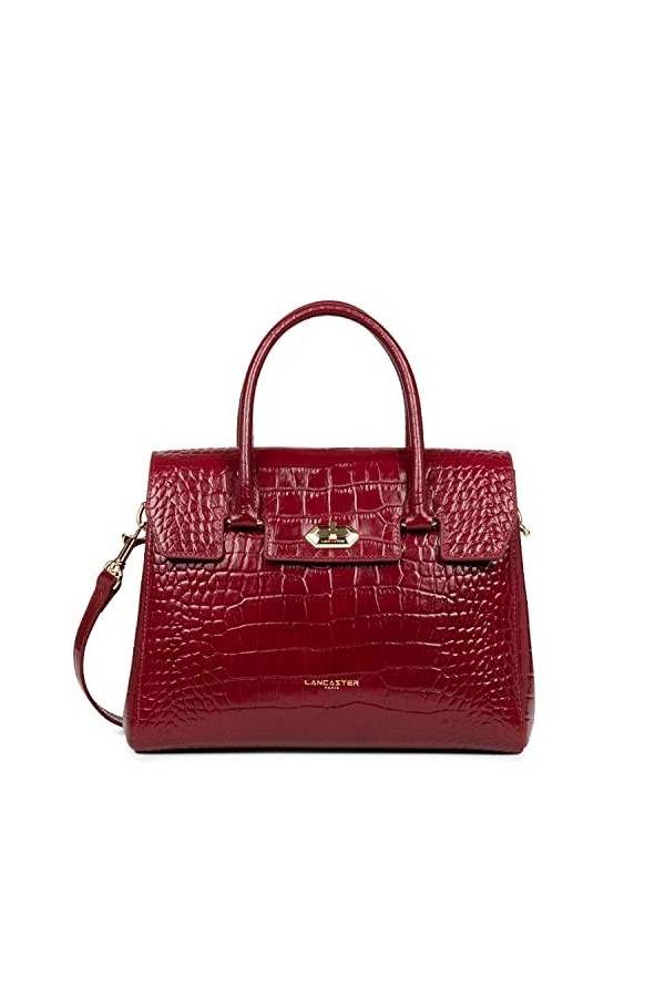 LANCASTER Sac à main - Exotic Lézard & Croco CN Noir - Lézard