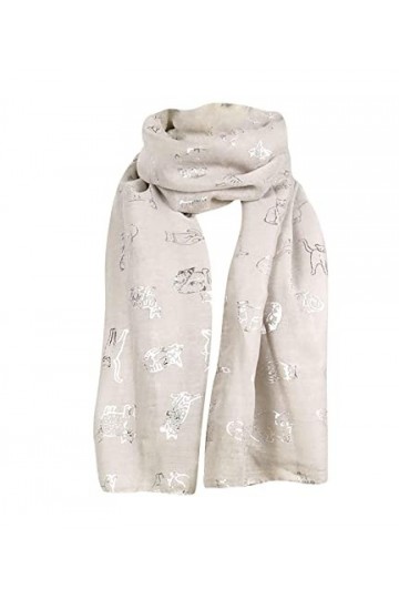 Echarpe Châle Foulard Etole Chat Feuille Imprimé Femmes Mode Écharpe En Soie Châle Décontracté Drôle Femme Foulards Vintage É