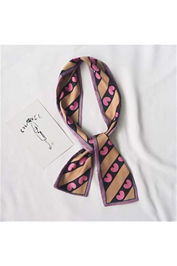 KGDC Echarpe Châle Coeur Amour écharpe Foulard Femmes Mignon Cheveux Cravate Bande Kerchief Rubans de Poignet Mode tête tête 