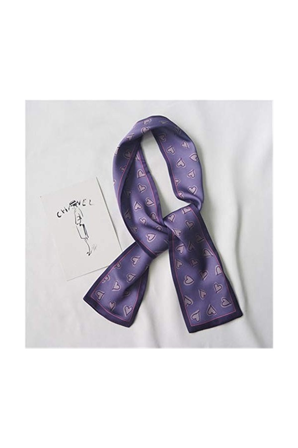 KGDC Echarpe Châle Coeur Amour écharpe Foulard Femmes Mignon Cheveux Cravate Bande Kerchief Rubans de Poignet Mode tête tête 