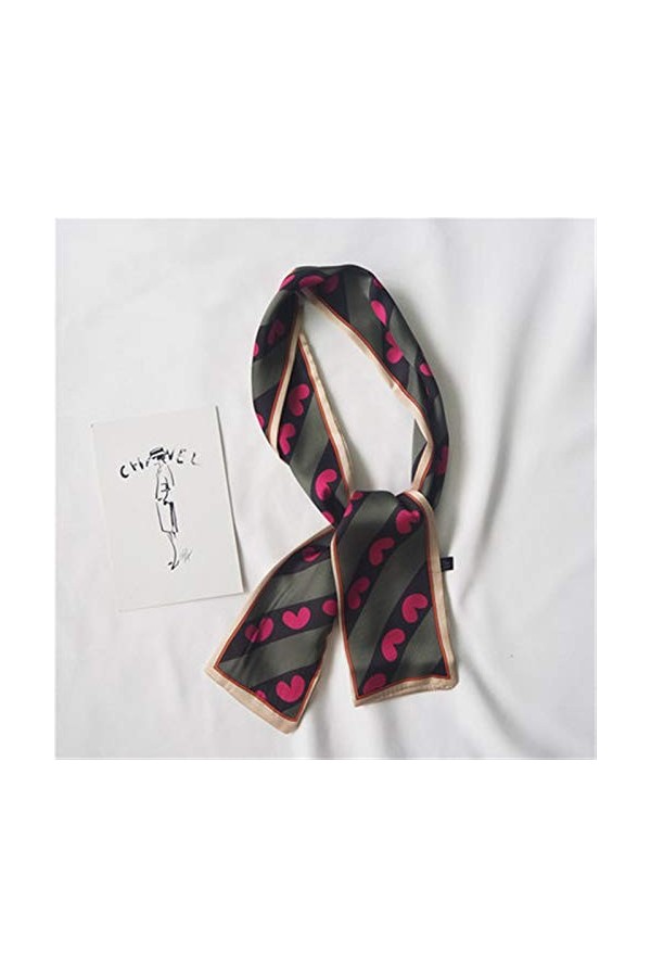 KGDC Echarpe Châle Coeur Amour écharpe Foulard Femmes Mignon Cheveux Cravate Bande Kerchief Rubans de Poignet Mode tête tête 