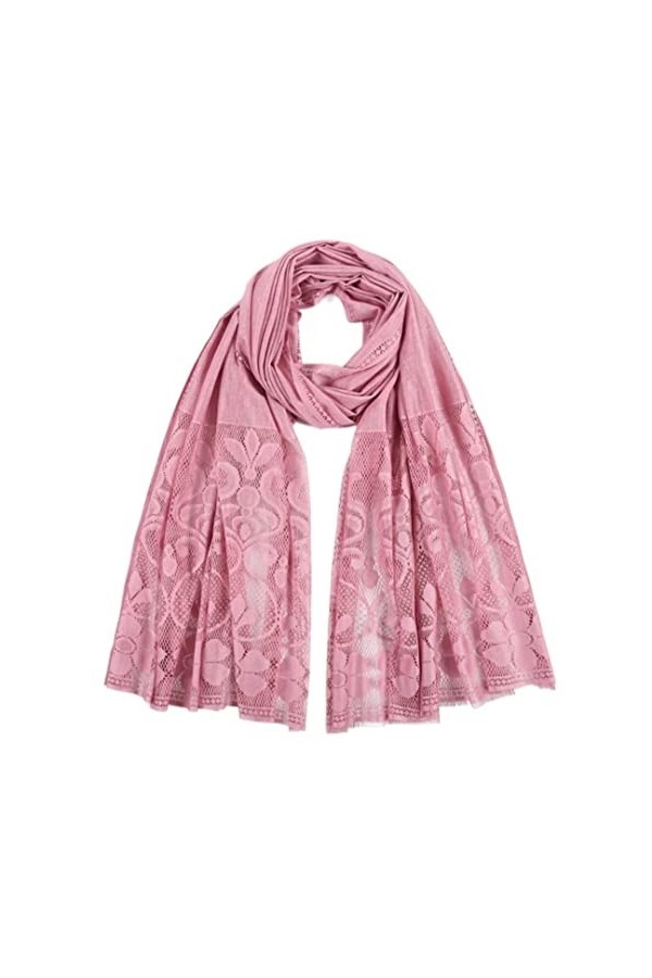 Echarpe Châle Foulard Etole Foulards Pour Femmes Châle Doux Léger Écharpe Creux Dentelle Fleur Cou Wrap Châle Écharpe Foulard