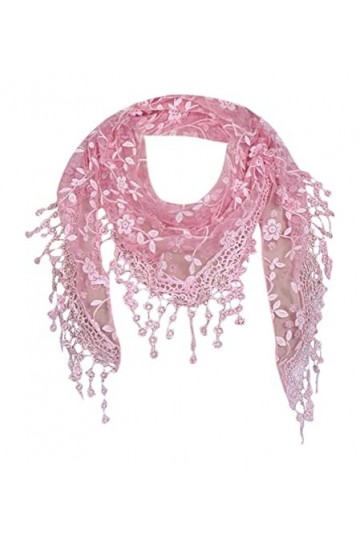 Echarpe Châle Foulard Etole Femmes Dentelle Pure Floral Écharpe Châle Wrap Gland Écharpe Mode Creux Gland Dentelle Écharpe Fo