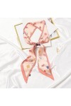 DEPILA Foulard en Soie de Lettres de pastèque, Sacs élégants de Style de Femmes Ruban Cravate Bande Foulard Cheveux Cou échar
