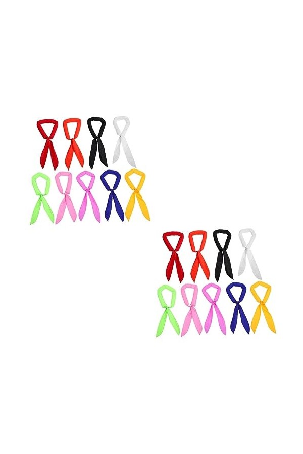 ABOOFAN 18 Pcs Bonbons Écharpe Foulards En Soie Pour Cheveux Dames Mouchoirs Serviettes De Gym Bandanas Pour Femmes Bandeaux 