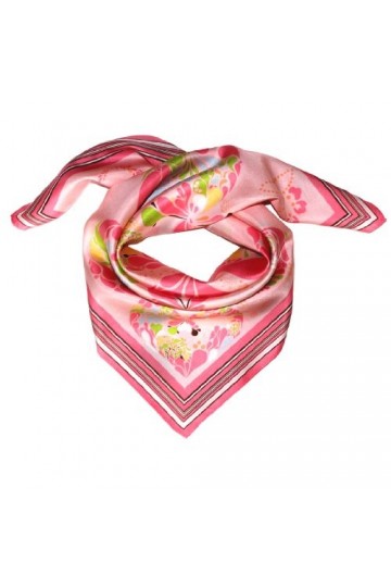 LORENZO CANA Foulard pour la femme – écharpe de 100% soie pour le printemps et l´été, carré avec les mesures de 70 x 70 cm – 