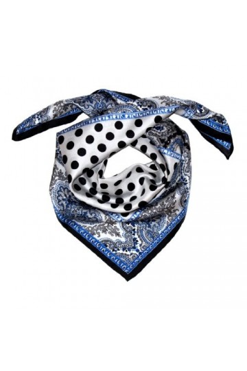 LORENZO CANA Foulard pour la femme – écharpe de 100% soie pour le printemps et l´été, carré avec les mesures de 70 x 70 cm – 