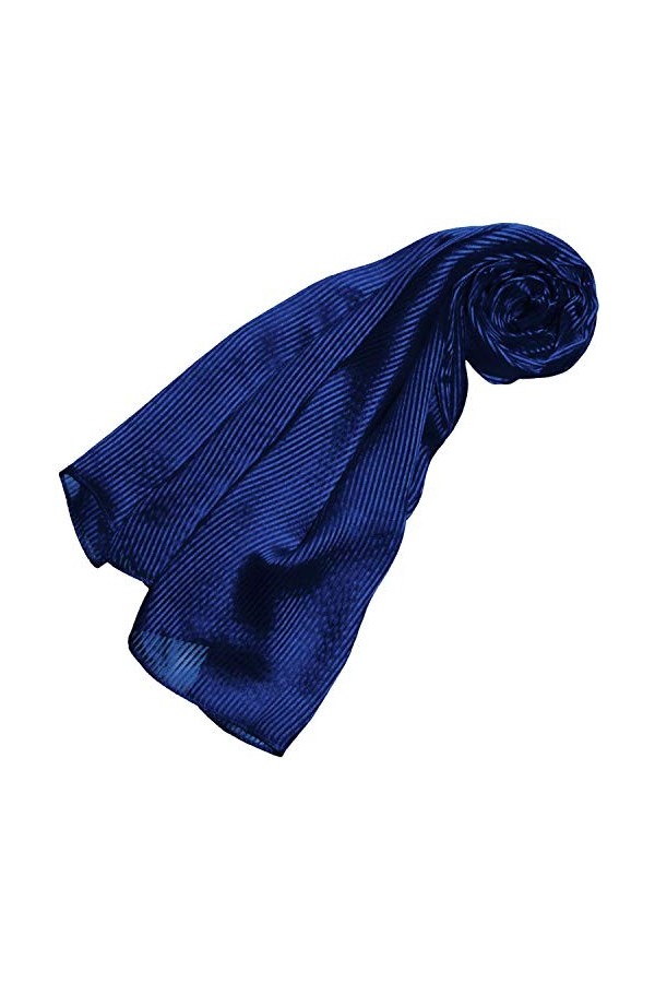 LORENZO CANA Foulard de 100% soie pour la femme – écharpe en satin avec les mesures de 50 x 190 cm - fin, léger et noble pour