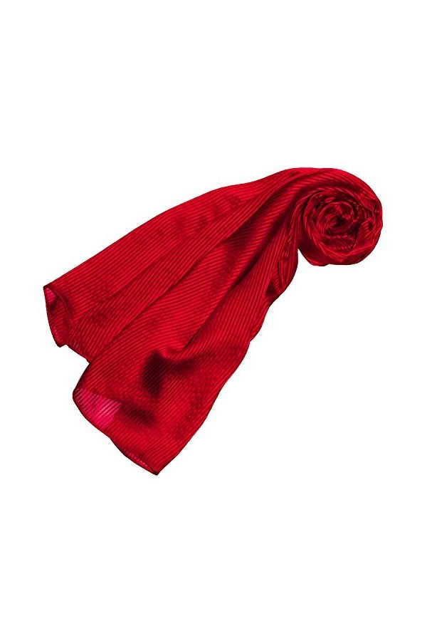 LORENZO CANA Foulard de 100% soie pour la femme – écharpe en satin avec les mesures de 50 x 190 cm - fin, léger et noble pour