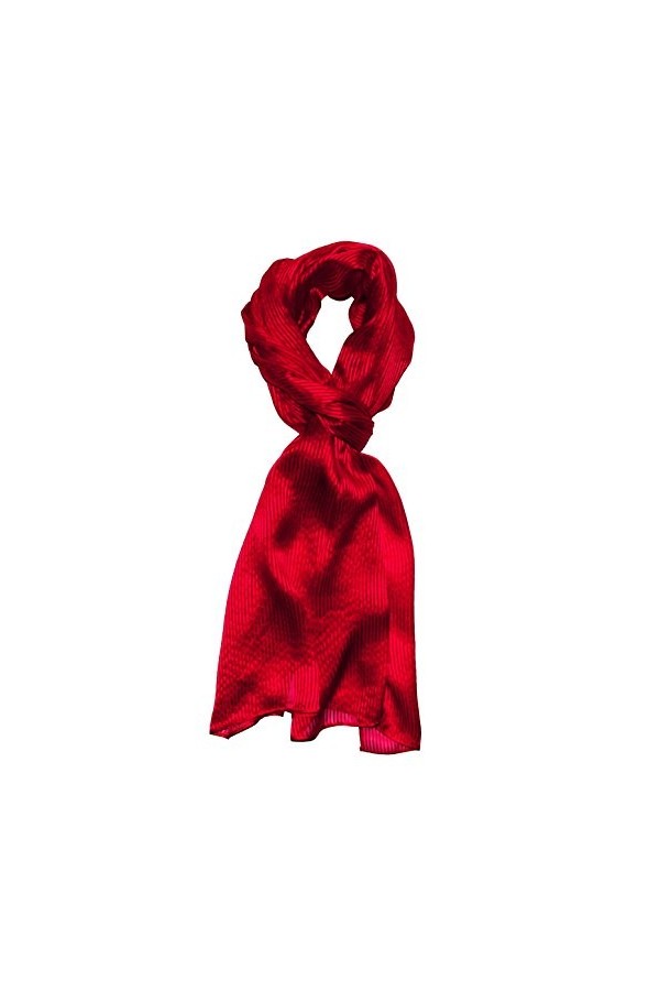 LORENZO CANA Foulard de 100% soie pour la femme – écharpe en satin avec les mesures de 50 x 190 cm - fin, léger et noble pour