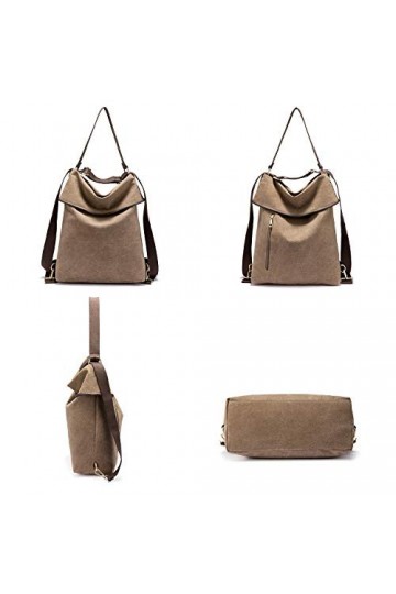 LOVEVOOK Sac à Dos Dames Toile Sac à Main Dames Sac à Bandoulière Dames anti vol sac à dos pour tous les Jours Bureau école S