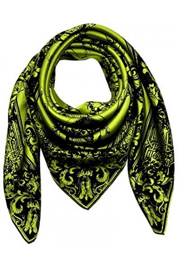 LORENZO CANA Foulard pour la femme – écharpe de 100% soie pour le printemps et l´été, carré avec les mesures de 90 x 90 cm – 
