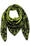 LORENZO CANA Foulard pour la femme – écharpe de 100% soie pour le printemps et l´été, carré avec les mesures de 90 x 90 cm – 