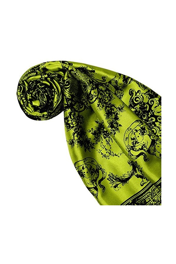 LORENZO CANA Foulard pour la femme – écharpe de 100% soie pour le printemps et l´été, carré avec les mesures de 90 x 90 cm – 