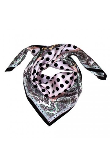 LORENZO CANA Foulard pour la femme – écharpe de 100% soie pour le printemps et l´été, carré avec les mesures de 70 x 70 cm – 