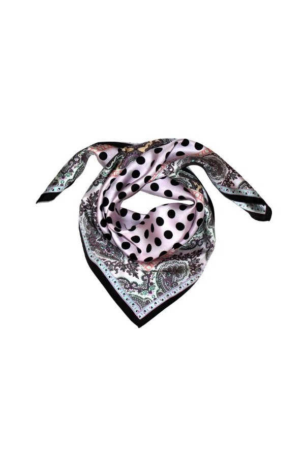 LORENZO CANA Foulard pour la femme – écharpe de 100% soie pour le printemps et l´été, carré avec les mesures de 70 x 70 cm – 