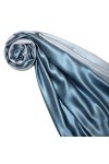 LORENZO CANA Foulard de 70% soie et 30% viscose pour la femme – écharpe réversible avec les mesures de 70 x 190 cm - une étol