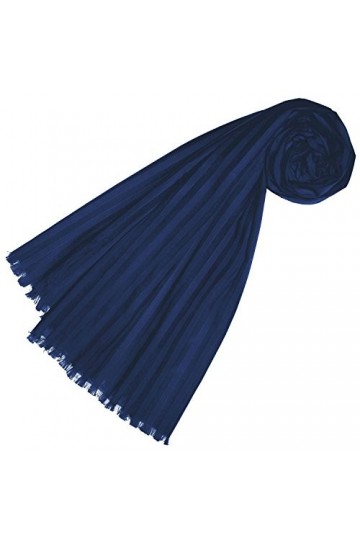 LORENZO CANA Foulard de 89% coton et 11% soie pour la femme – écharpe jacquard avec les mesures de 55 x 180 cm - élégant et d