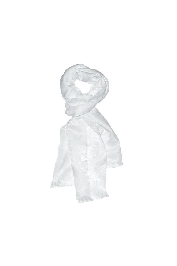 LORENZO CANA Foulard damas pour la femme – écharpe noble avec les mesures de 55 x 190 cm - motif de fleurs - élégant et léger