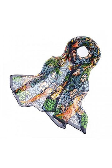 Signare Foulard pour femme 100 % soie légère et douce avec motif William Morris