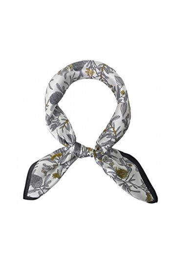 Foulard 100 % soie de mûrier pour femme – Foulard carré léger en satin – Petite écharpe en soie pour dormir 53,3 x 53,3 cm, 7