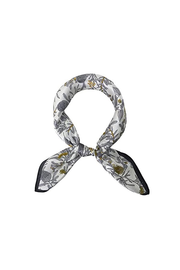 Foulard 100 % soie de mûrier pour femme – Foulard carré léger en satin – Petite écharpe en soie pour dormir 53,3 x 53,3 cm, 7
