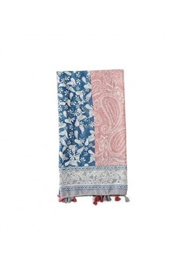 MOBAAK Echarpes Et Foulards Femme Dame écharpe automne hiver mode chaud coton soie foulards femmes impression plage châle Fou