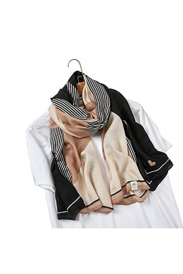 SDFW Femmes Foulard Foulards en Soie châles Dame enveloppes Douces décoratives pour Les Sacs à Cheveux Fille Printemps et Aut