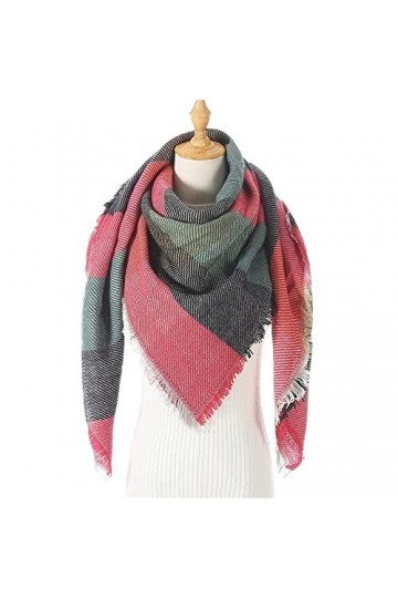 Écharpe Etole Foulard Echarpe Châle à encolure écharpe à carreaux châle douce femme chaude chaude tricoté cachemire femme tre