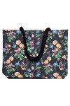 Disney Tote Travel Bag Minnie Mouse Floral Print Minnie Black 