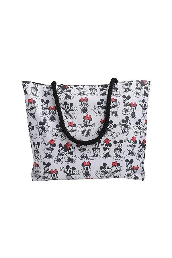 Disney Tote Travel Bag Minnie Mouse Floral Print Minnie Black 