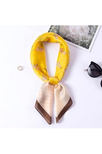 BYFOX Écharpe carrée à imprimé Fleurs, tête de Dame enveloppe châle Femme Mode Foulard Femmes Bandana écharpes écharpe Color