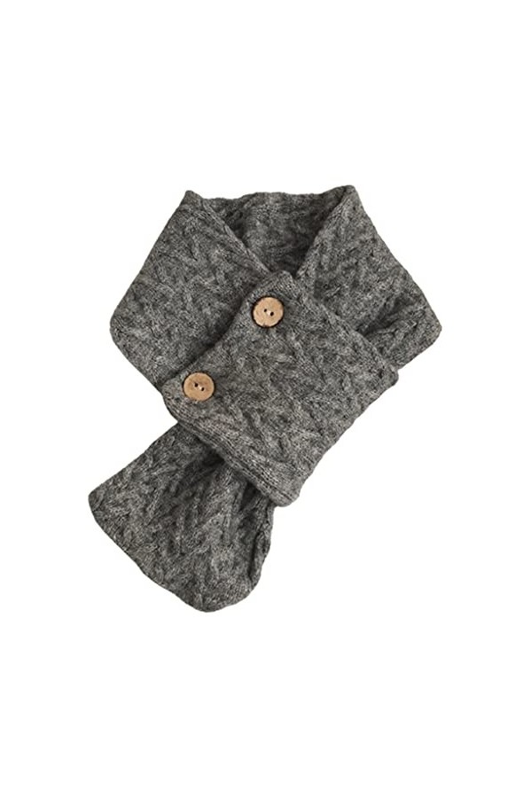 WYDM Écharpe dhiver for Femmes et Hommes, Boutons de Tricots de Couleur Unie Simples, écharpes de goulot de goulgueuse, Foul