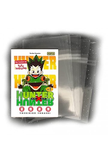 100 pochettes pour MANGAS 130x180mm : Les Chevaliers du Zodiaque, Hunter X Hunter, Toriko . My-smartup 
